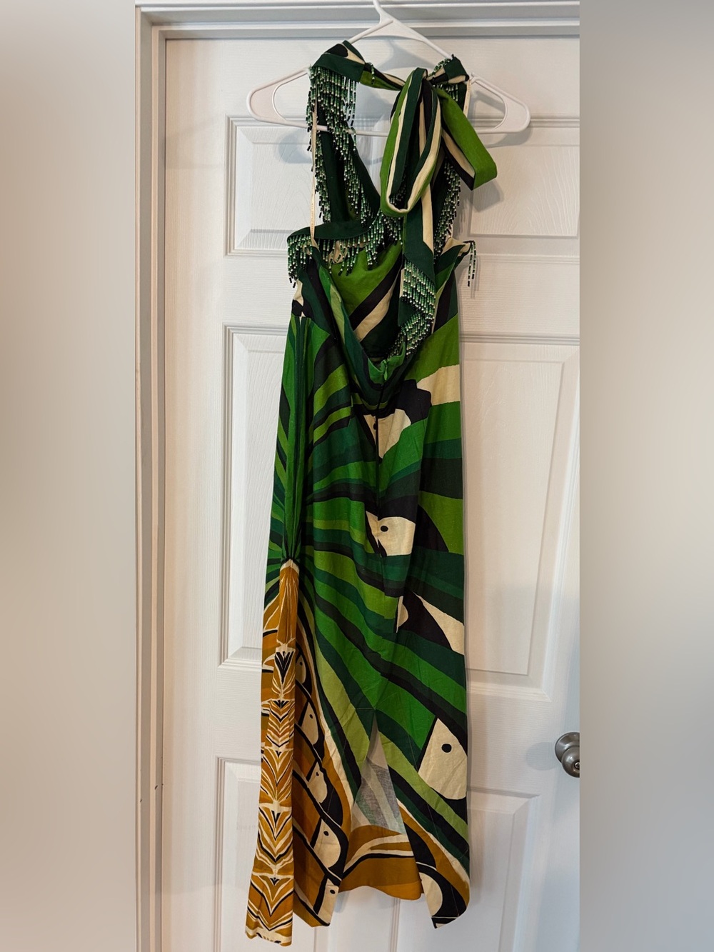 FARM Rio Linen Toucan Halter Midi Dress - Picture 5 of 5